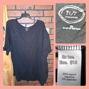 Maurices Black V-Neck Top